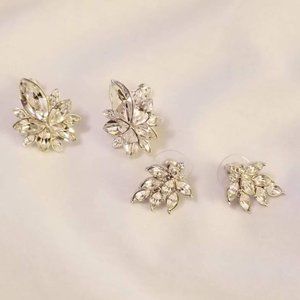 Ann Taylor Elegant Delicate RHINESTONE EARRINGS